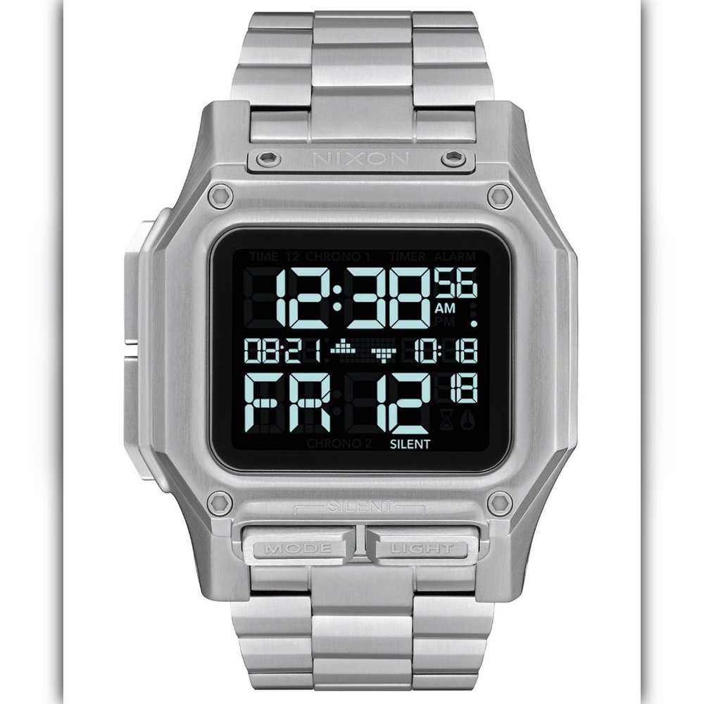Nixon Digital Regulus S-Steel Bracelet Watch 46mm